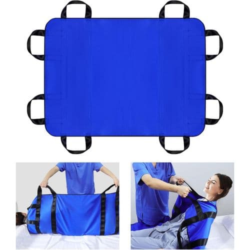 Tapis de Transfert Médical pour Patient – Drap de Levage et de Mobilisation avec Sangles Renforcées – Aide au Déplacement et au Repositionnement
